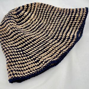 Hand crochet bucket hat - sz XS - S  Unisex